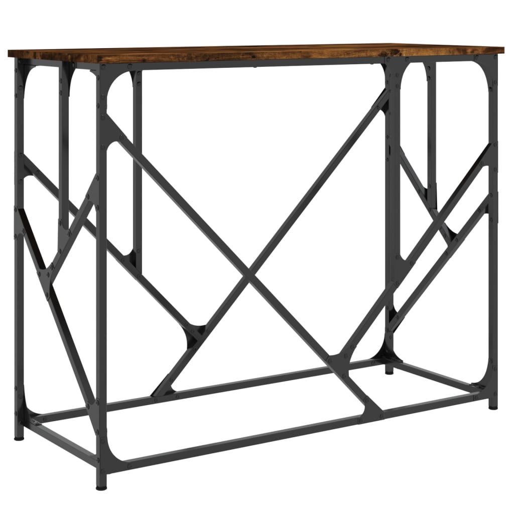 Mesa consola - mesa de entrada 100x40x80 cm derivados de madeira carvalho fumado