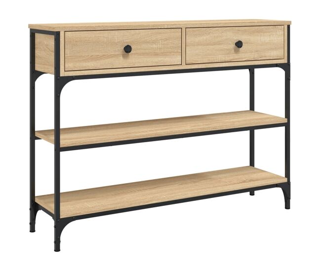 Mesa consola - mesa de entrada 100x25x75 cm derivados de madeira carvalho sonoma