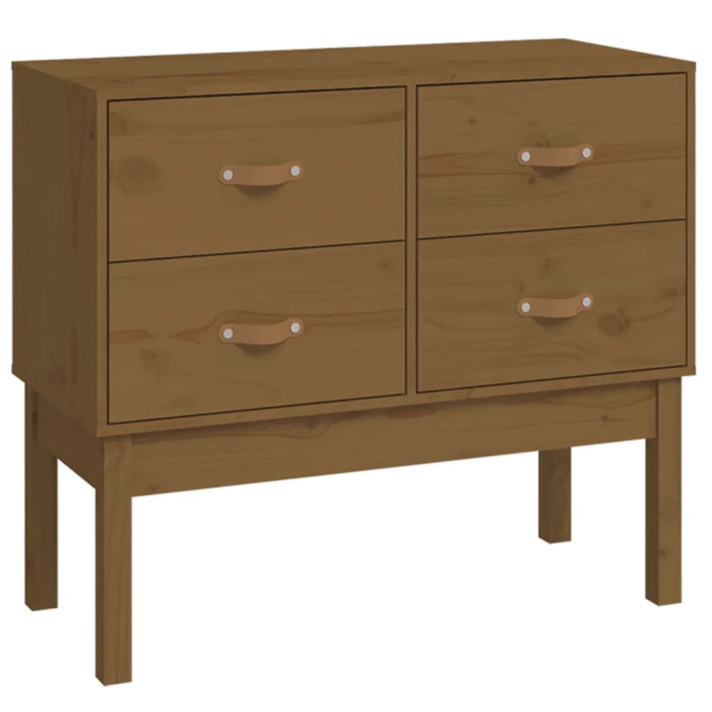 Mesa consola - mesa de entrada 90x40x78 cm pinho maciço castanho mel