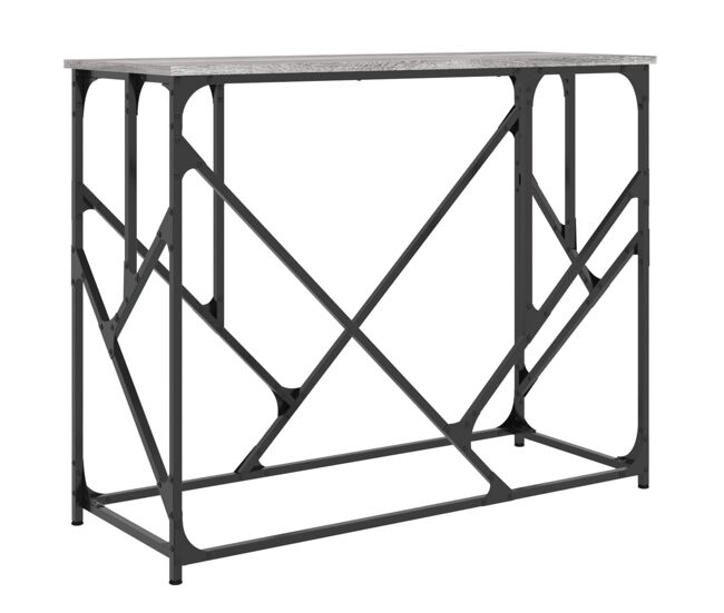 Mesa consola - mesa de entrada 100x40x80 cm derivados de madeira cinzento sonoma
