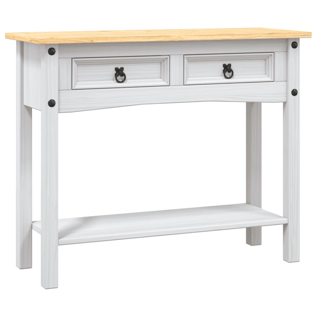 Mesa consola - mesa de entrada corona pinho mexicano 90x34,5x73 cm branco