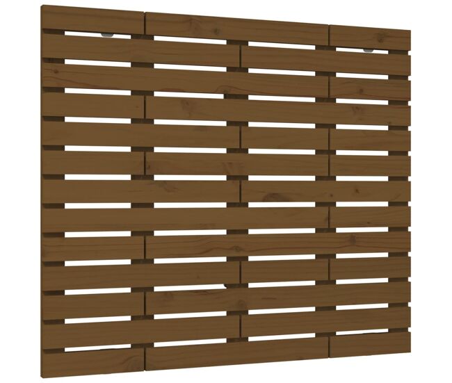 Cabeceira - cabeceira de cama de parede 126x3x91,5 cm pinho maciço castanho-mel