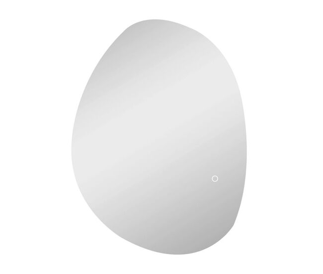 Homcom espelho de casa de banho led 70x50 cm espelho de parede sem moldura 3 cores de luz brilho regulável função anti-embaciamento função memória,