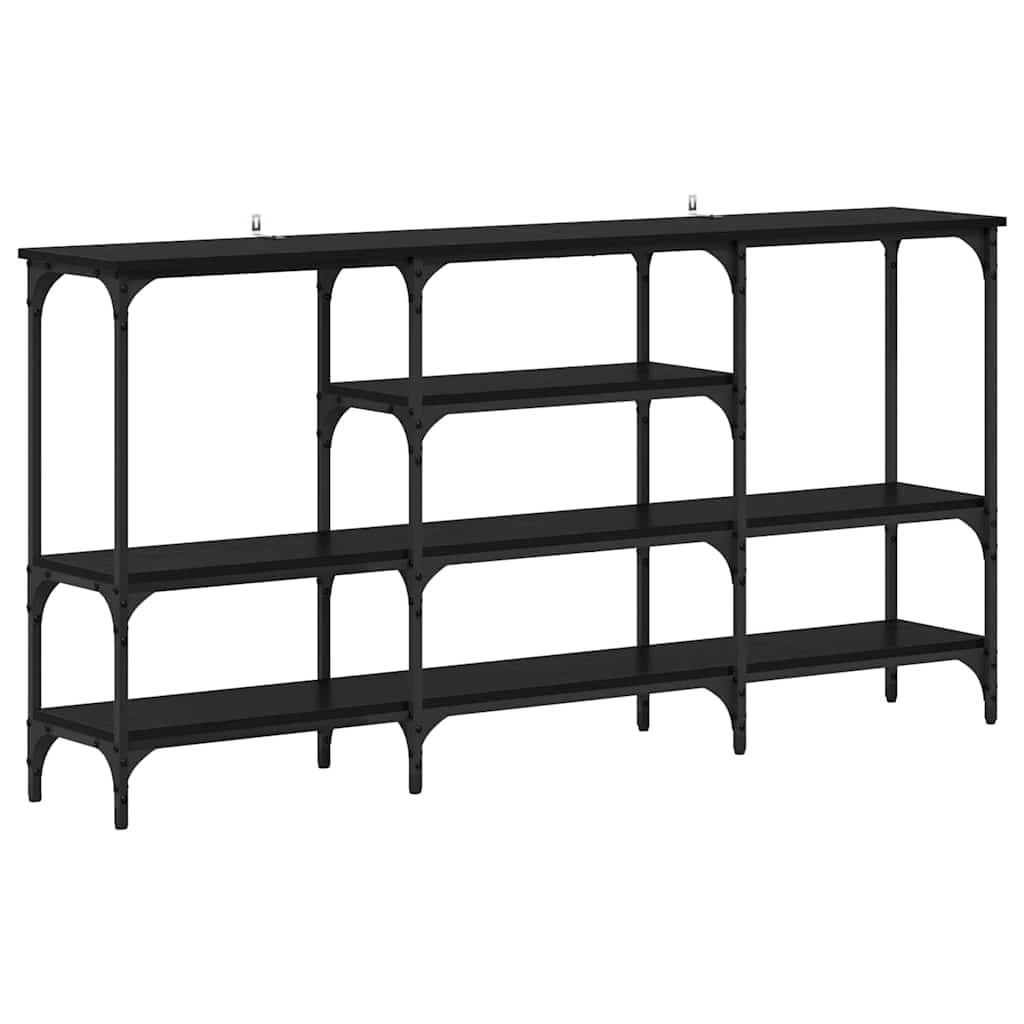 Mesa consola - mesa de entrada carvalho preto 160 x 29 x 80 cm madeira processada