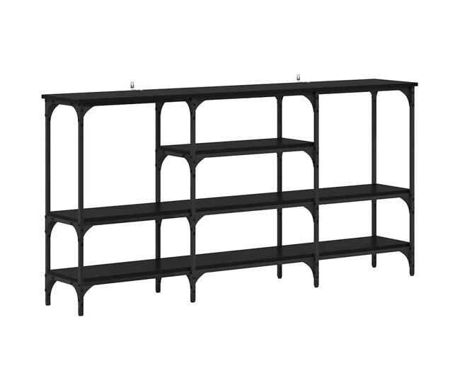 Mesa consola - mesa de entrada carvalho preto 160 x 29 x 80 cm madeira processada