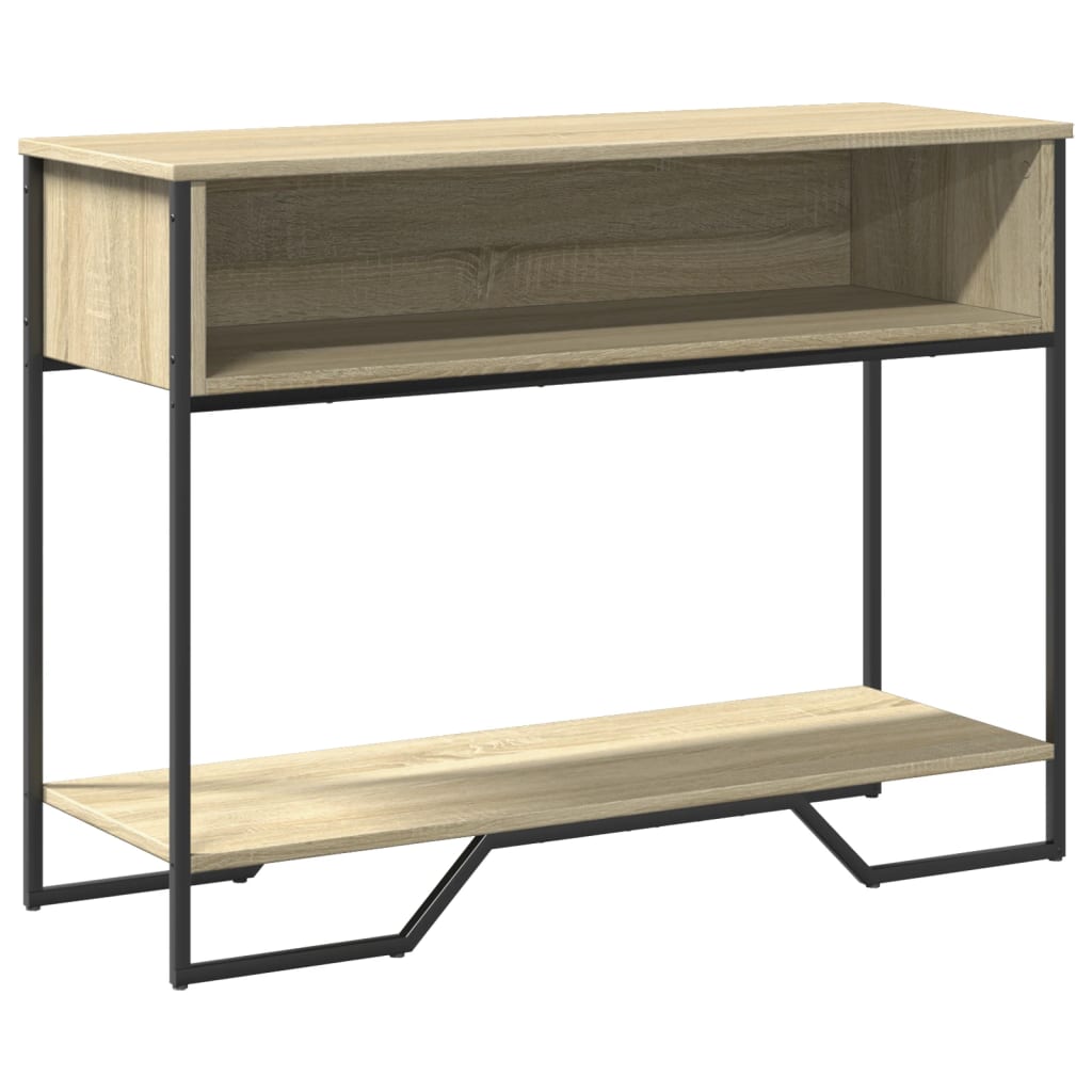 Mesa consola - mesa de entrada 100x35x74,5cm derivados de madeira carvalho sonoma