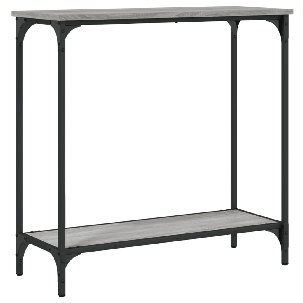 Mesa consola - mesa de entrada 75x30,5x75 cm derivados de madeira cinzento sonoma