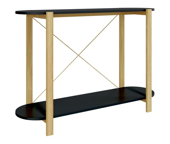 Mesa consola - mesa de entrada 110x38x75 cm derivados de madeira preto