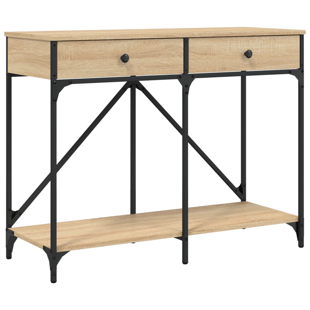 Mesa consola - mesa de entrada 100x39x78,5 cm derivados madeira carvalho sonoma