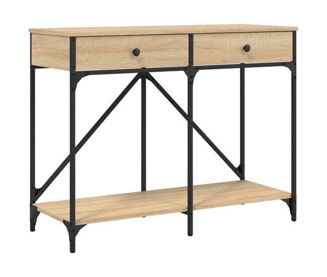 Mesa consola - mesa de entrada 100x39x78,5 cm derivados madeira carvalho sonoma
