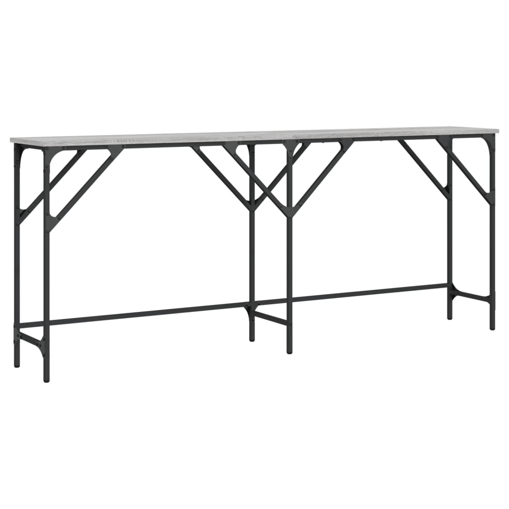 Mesa consola - mesa de entrada 180x29x75 cm derivados de madeira cinzento sonoma