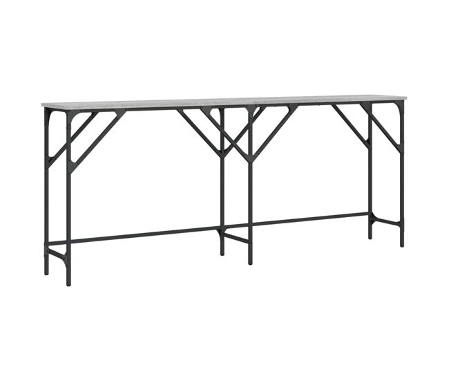 Mesa consola - mesa de entrada 180x29x75 cm derivados de madeira cinzento sonoma