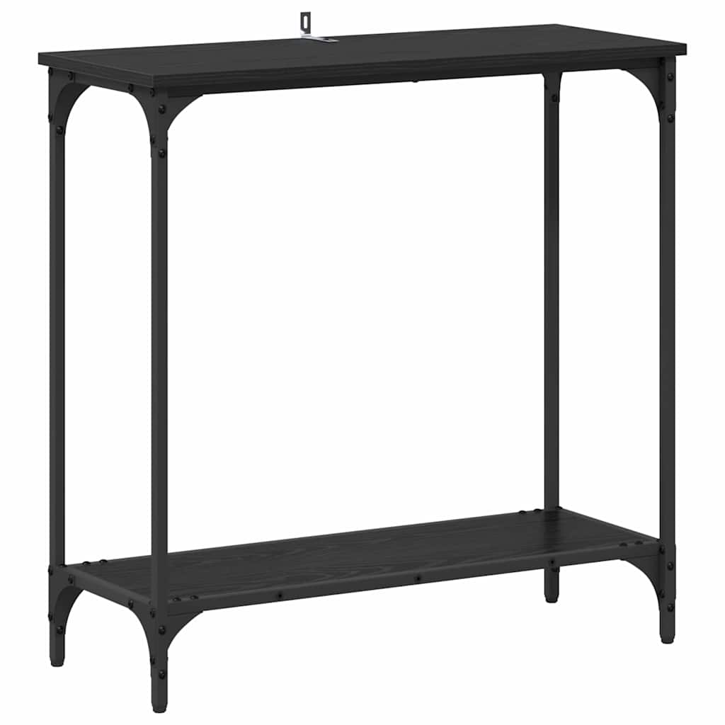 Mesa consola - mesa de entrada carvalho preto 75 x 30.5 x 75 cm madeira processada
