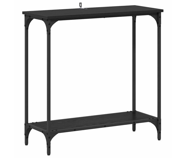 Mesa consola - mesa de entrada carvalho preto 75 x 30.5 x 75 cm madeira processada