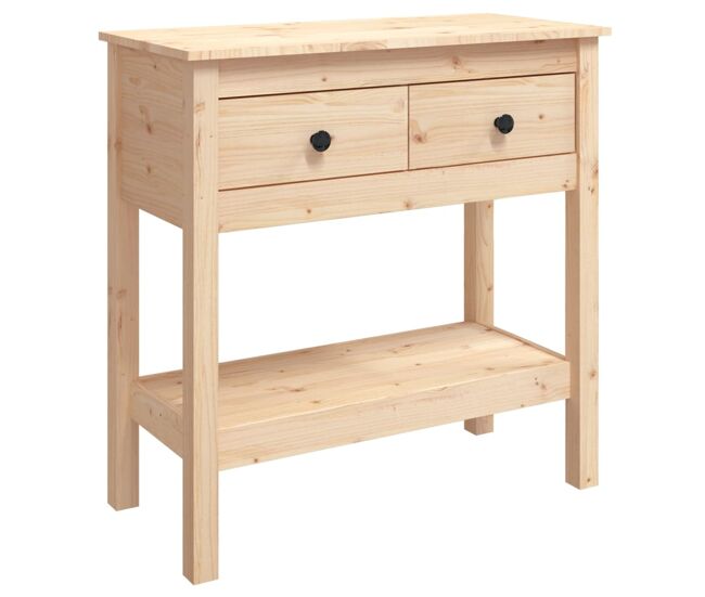Mesa consola - mesa de entrada 75x35x75 cm madeira de pinho maciço