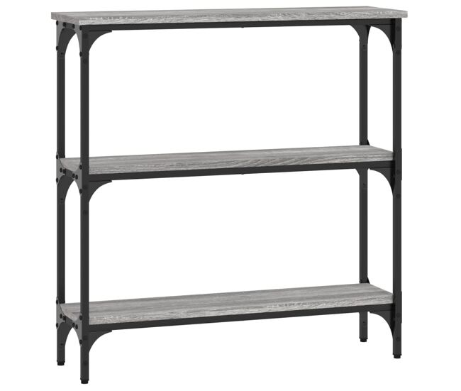 Mesa consola - mesa de entrada 75x22,5x75 cm derivados de madeira cinzento sonoma