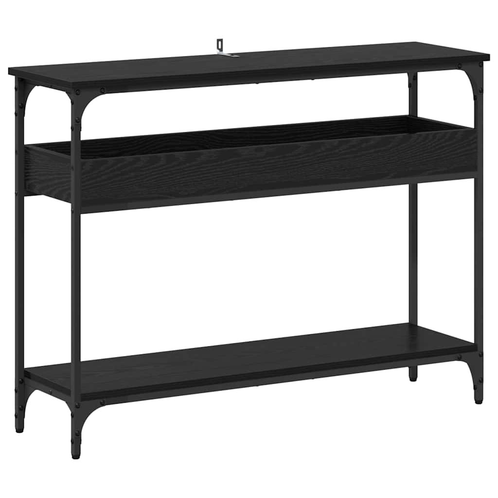 Mesa consola - mesa de entrada carvalho preto 100 x 29 x 75 cm madeira processada