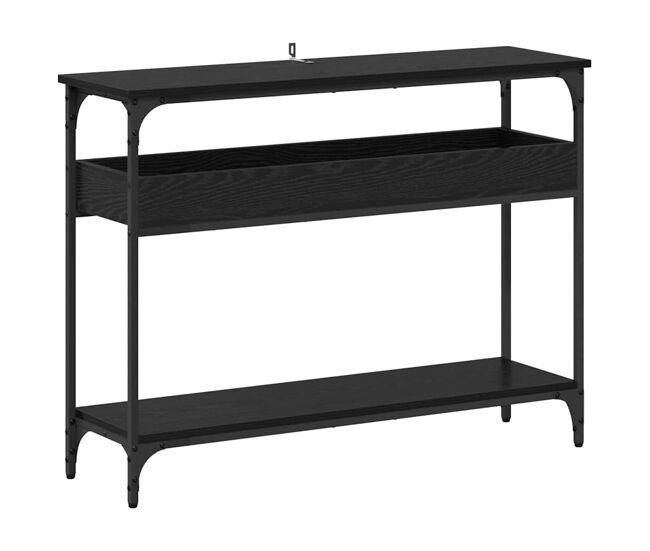 Mesa consola - mesa de entrada carvalho preto 100 x 29 x 75 cm madeira processada