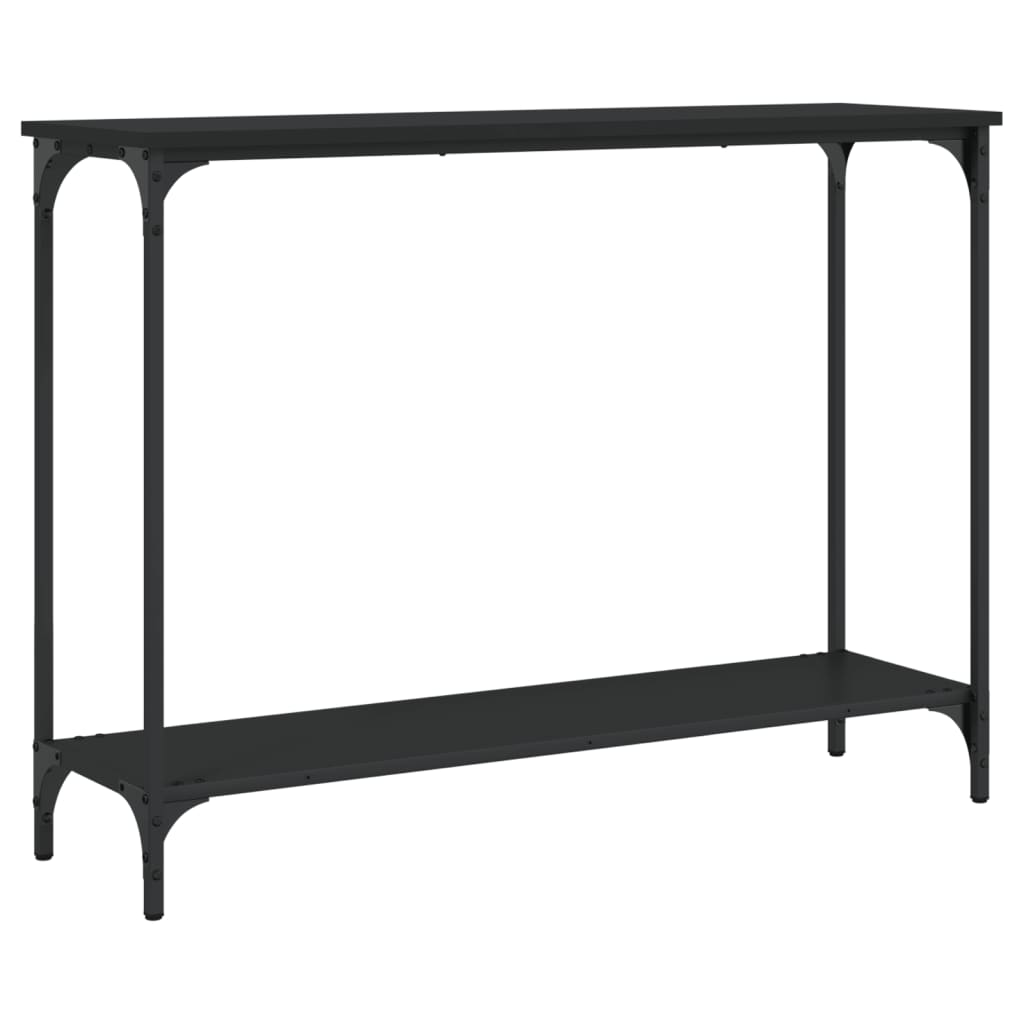 Mesa consola - mesa de entrada 101x30,5x75 cm derivados de madeira preto