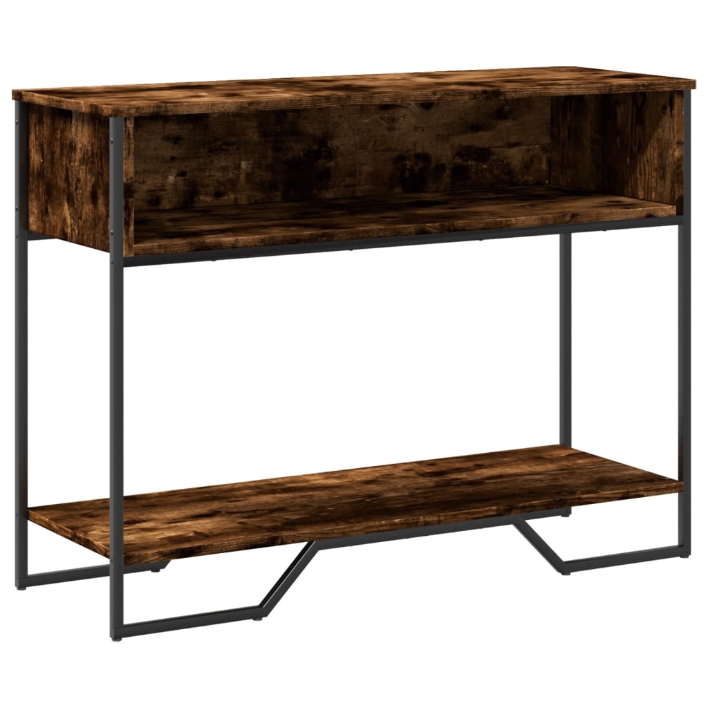 Mesa consola - mesa de entrada 100x35x74,5cm derivados de madeira carvalho fumado