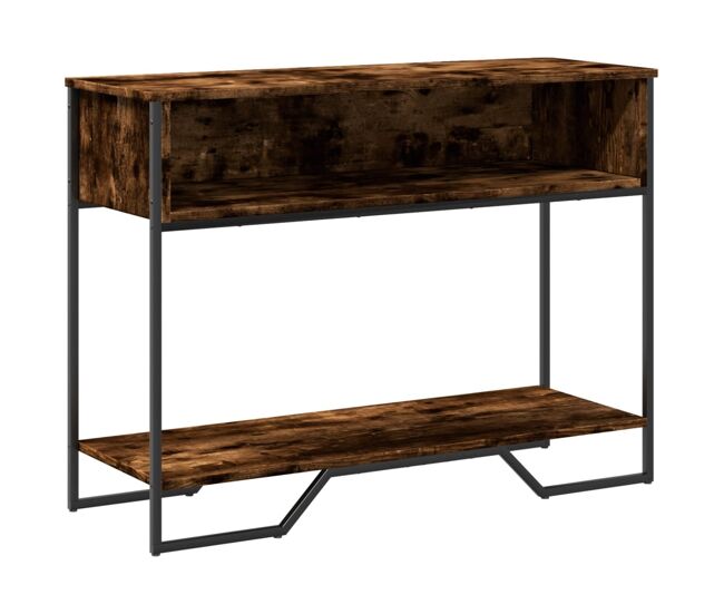Mesa consola - mesa de entrada 100x35x74,5cm derivados de madeira carvalho fumado