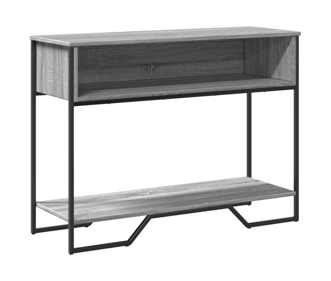 Mesa consola - mesa de entrada 100x35x74,5 cm derivados madeira cinzento sonoma