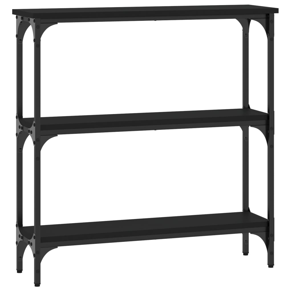 Mesa consola - mesa de entrada 75x22,5x75 cm derivados de madeira preto