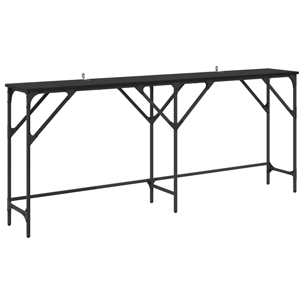 Mesa consola - mesa de entrada carvalho preto 180 x 29 x 75 cm madeira processada