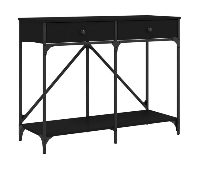 Mesa consola - mesa de entrada 100x39x78,5 cm derivados de madeira preto