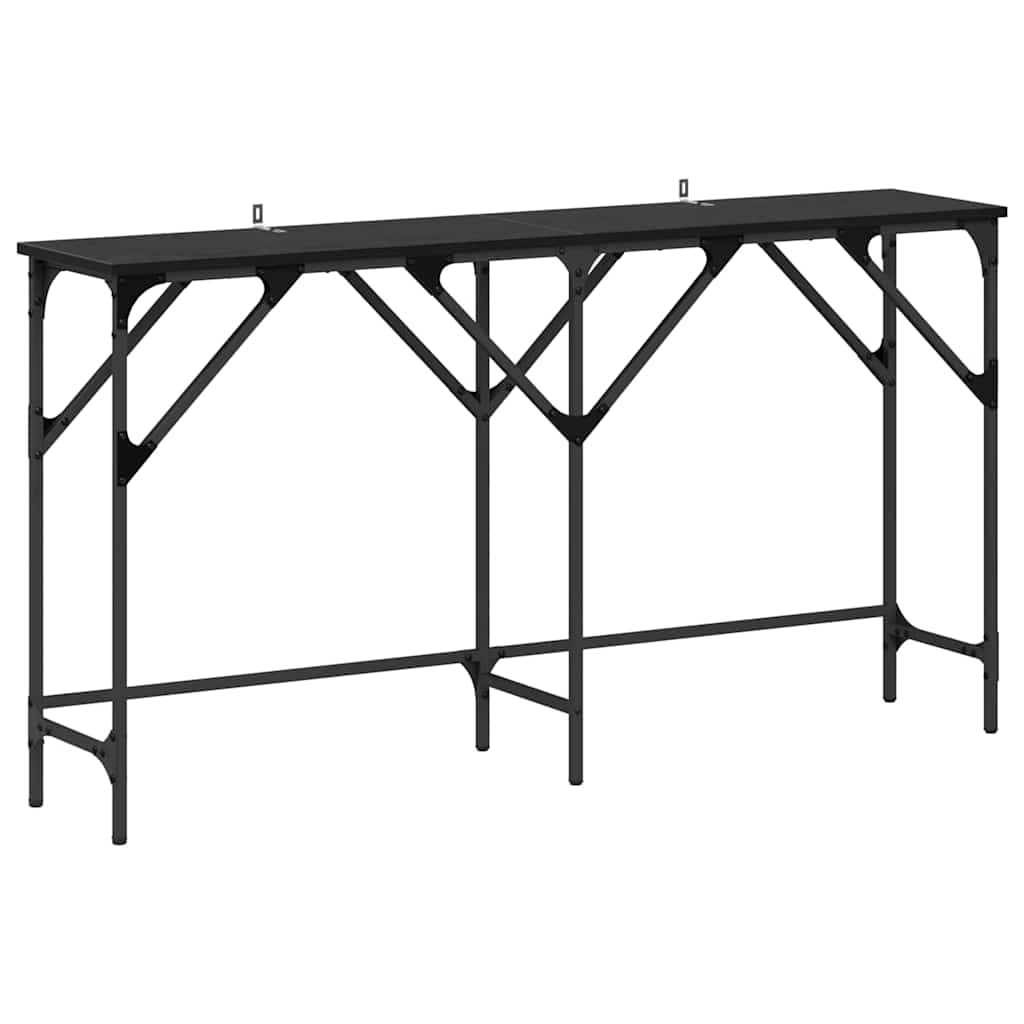 Mesa consola - mesa de entrada carvalho preto 140 x 29 x 75 cm madeira processada