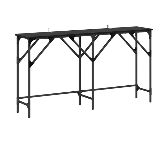 Mesa consola - mesa de entrada carvalho preto 140 x 29 x 75 cm madeira processada