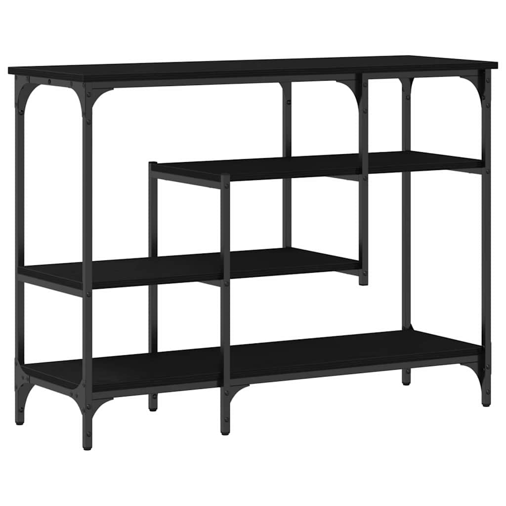 Mesa consola - mesa de entrada com prateleira carvalho preto 100 x 35 x 75 cm