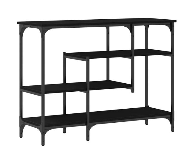 Mesa consola - mesa de entrada com prateleira carvalho preto 100 x 35 x 75 cm
