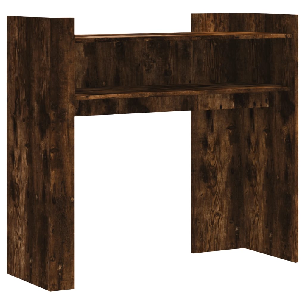 Mesa consola - mesa de entrada 100x35x90 cm derivados de madeira carvalho fumado