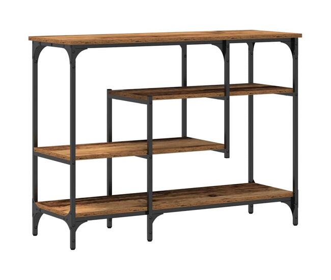 Mesa consola - mesa de entrada com prateleira madeira antiga 100 x 35 x 75 cm