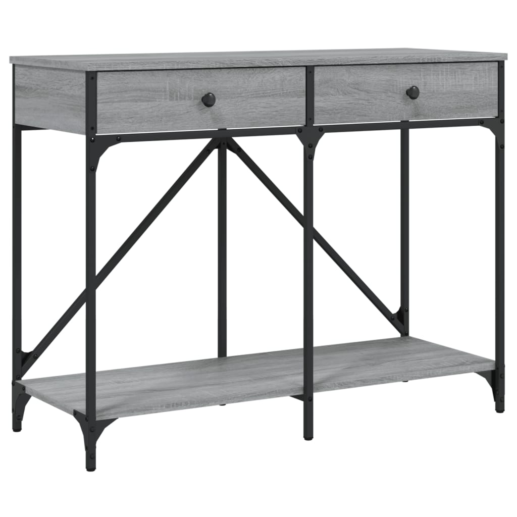 Mesa consola - mesa de entrada 100x39x78,5 cm derivados madeira cinzento sonoma