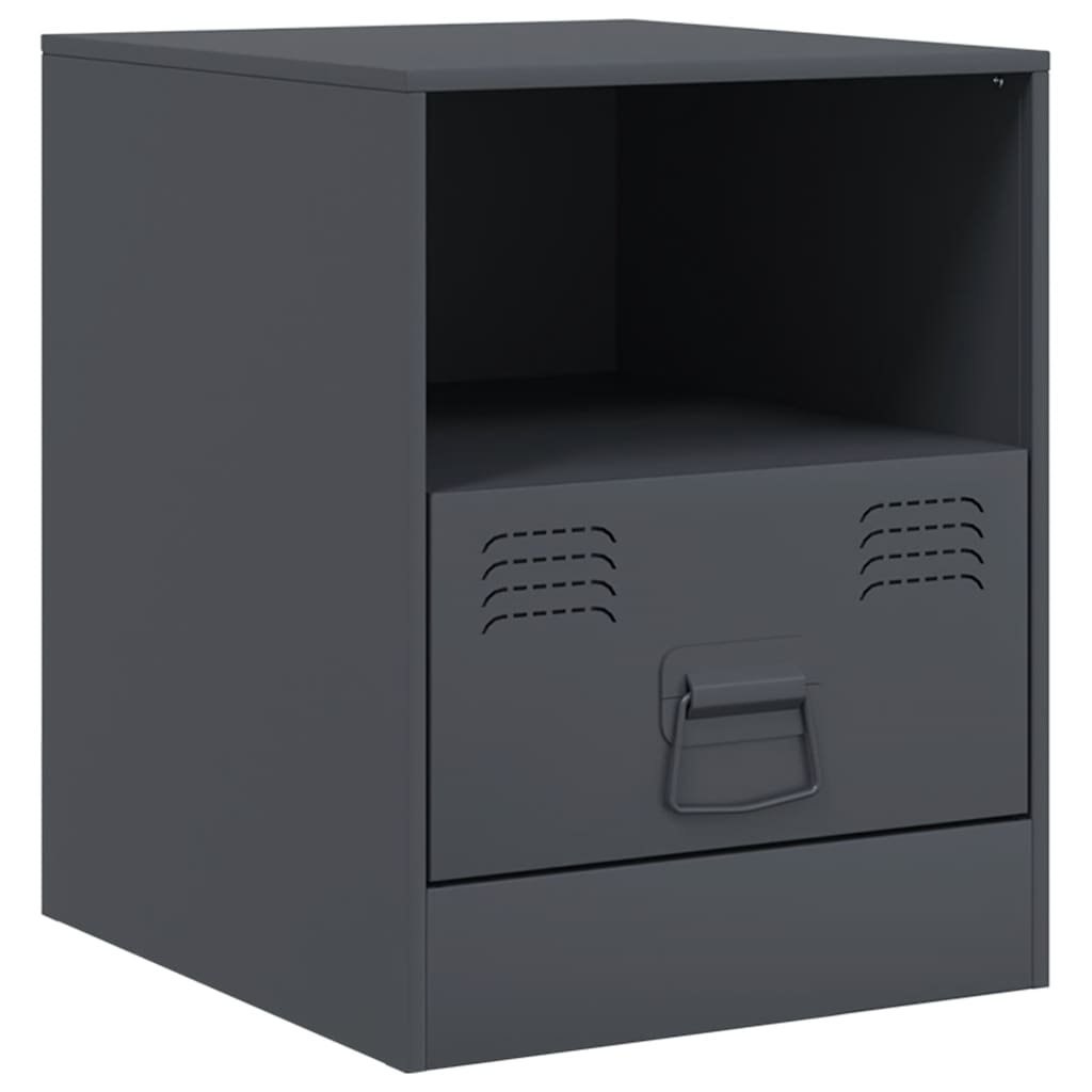 Mesa de cabeceira - mesinha de cabeceira 34,5x39x44 cm aço antracite