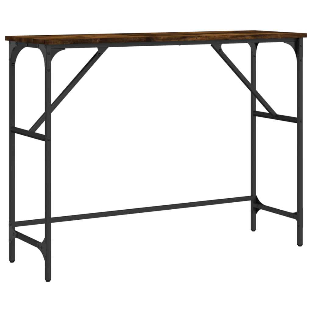 Mesa consola - mesa de entrada 100x32x75 cm derivados de madeira carvalho fumado