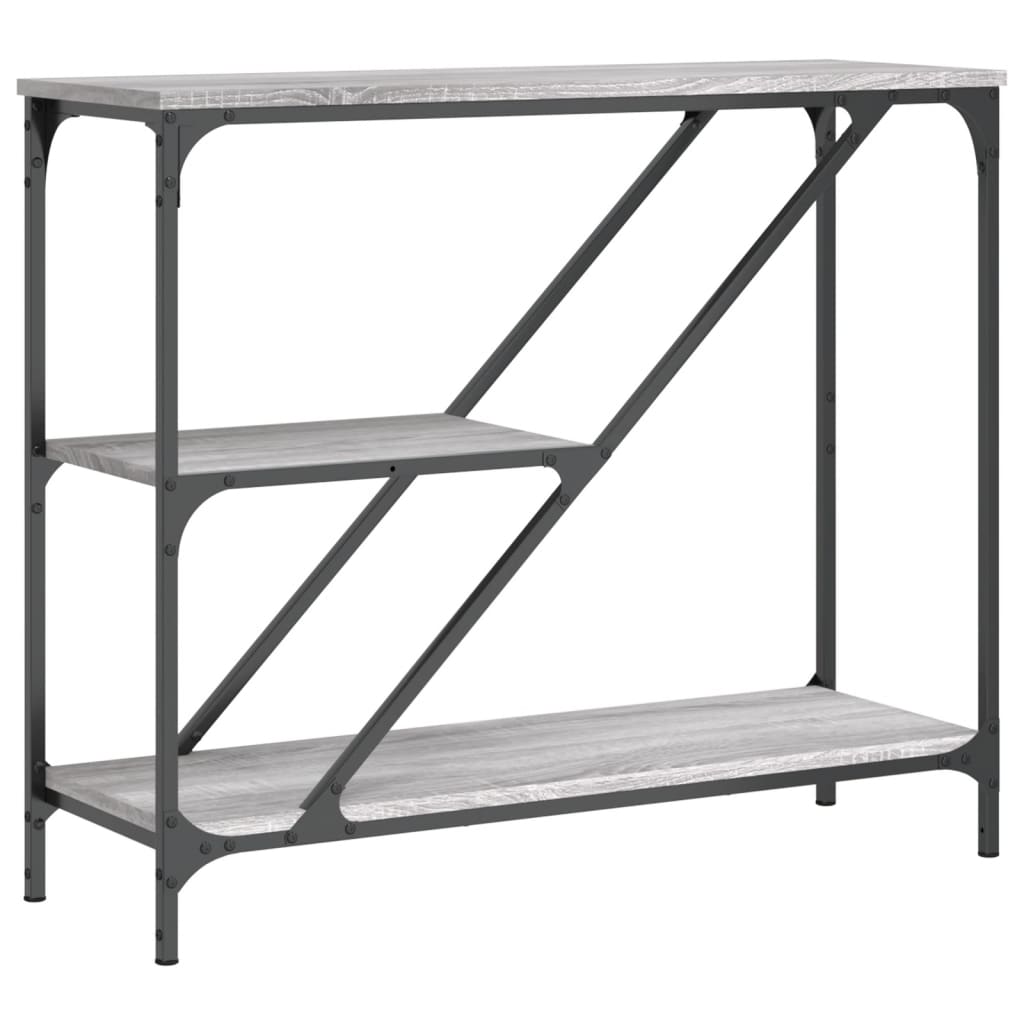 Mesa consola - mesa de entrada 88,5x30x75 cm derivados de madeira cinzento sonoma