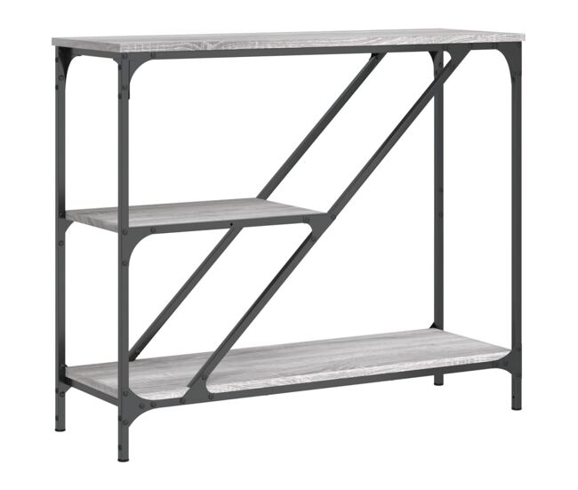 Mesa consola - mesa de entrada 88,5x30x75 cm derivados de madeira cinzento sonoma