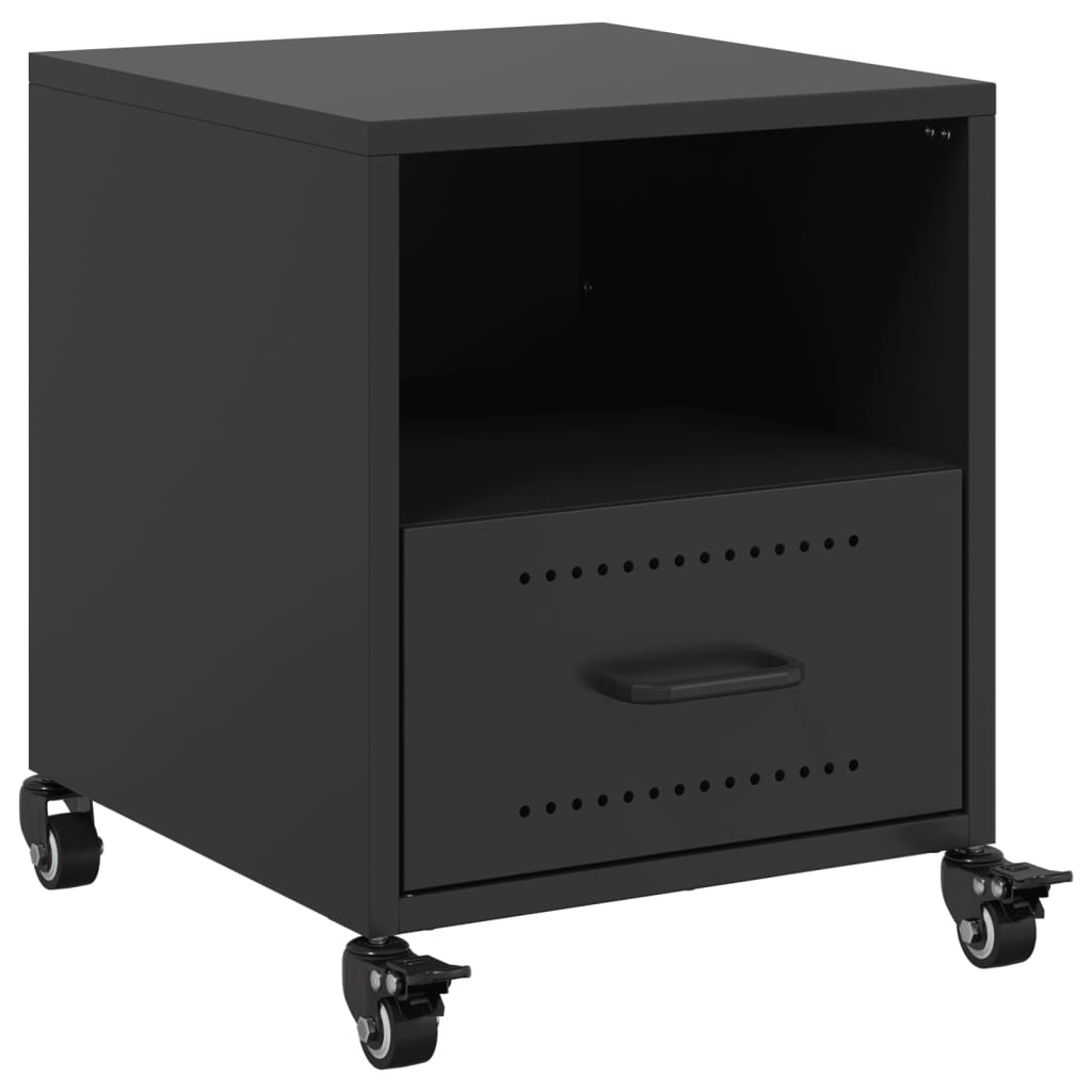Mesa de cabeceira - mesinha de cabeceira 36x39x43,5 cm aço preto