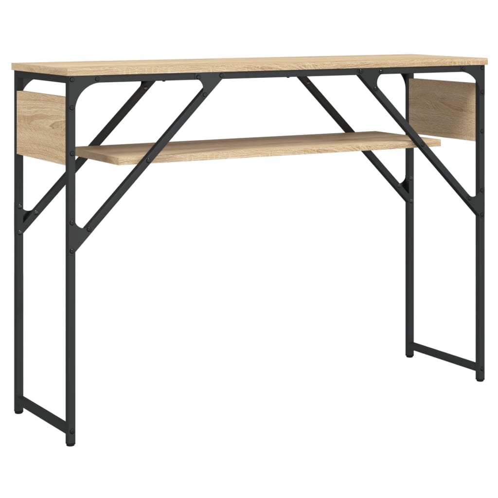 Mesa consola - mesa de entrada c/ prateleira derivados de madeira carvalho sonoma