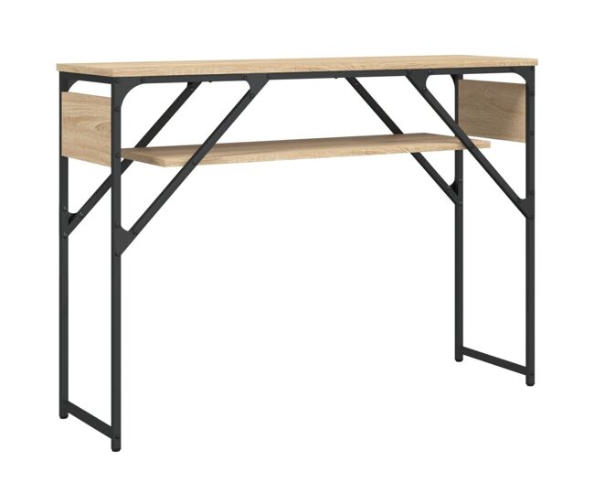 Mesa consola - mesa de entrada c/ prateleira derivados de madeira carvalho sonoma