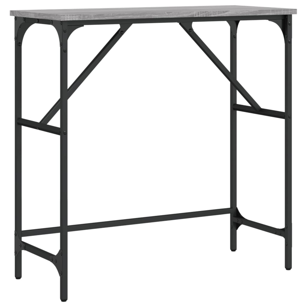 Mesa consola - mesa de entrada 75x32x75 cm derivados de madeira cinzento sonoma