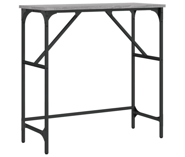Mesa consola - mesa de entrada 75x32x75 cm derivados de madeira cinzento sonoma
