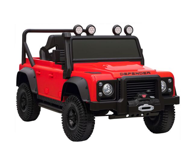 Aiyaplay carro électrique para enfants com licença land rover 12v carro a bateria infantil com controlo remoto sistema de suspensão usb mp3 velocidade ajustável faróis 115x61x61 cm rouge