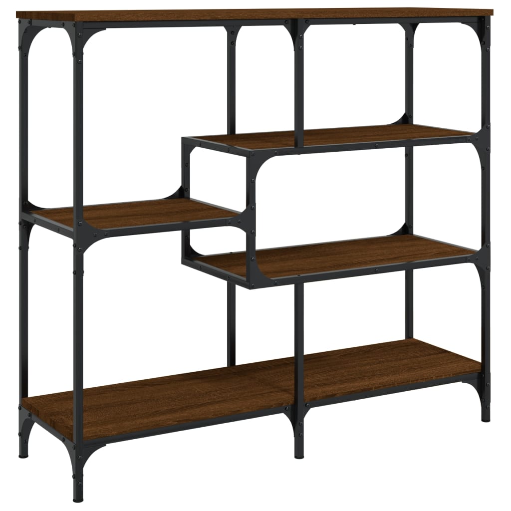 Mesa consola - mesa de entrada 103x32x95 cm derivados madeira carvalho castanho