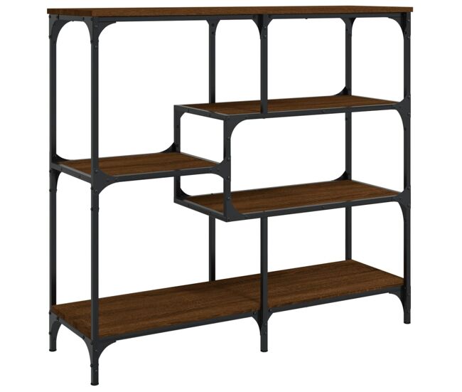 Mesa consola - mesa de entrada 103x32x95 cm derivados madeira carvalho castanho