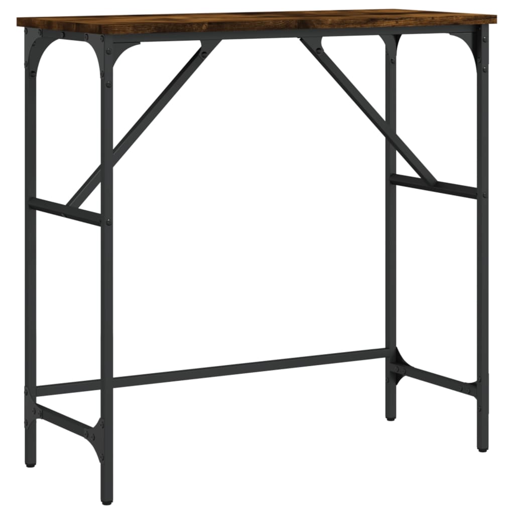 Mesa consola - mesa de entrada 75x32x75 cm derivados de madeira carvalho fumado