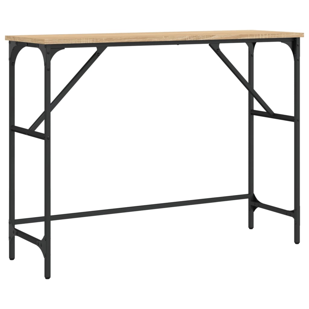 Mesa consola - mesa de entrada 100x32x75 cm derivados de madeira carvalho sonoma